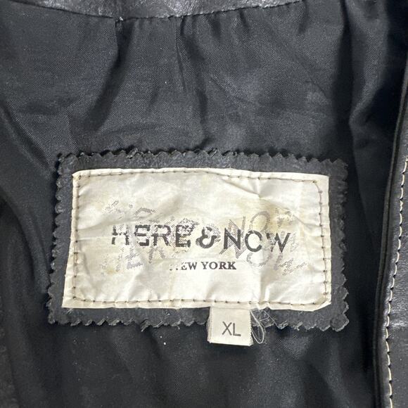 Here & Now Black Leather Vest Men’s Size XL - Picture 13 of 15